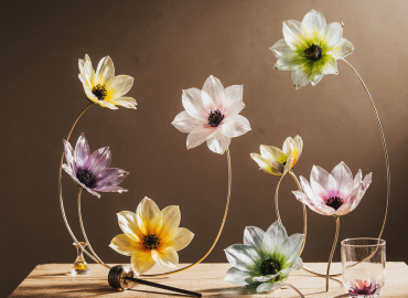 ورکشاپ ساخت گل های شیشه ای با مریم سهیلی مهر در راه روشن